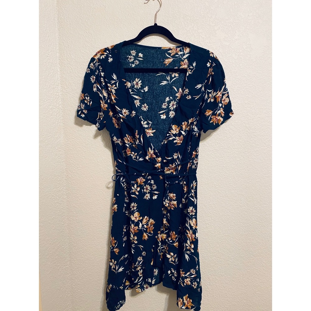 SOLD Tilly’s Teal Floral Wrap Dress